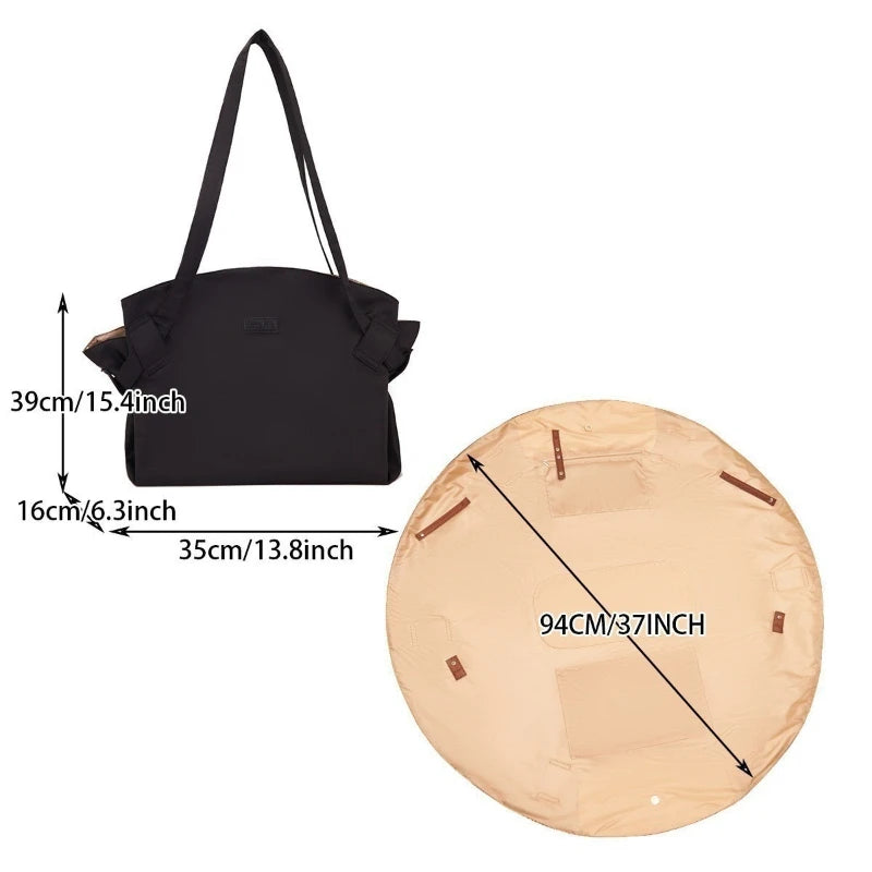 CONVERTIBLE TOTE-TO-MAT BAG.